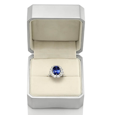 Zinc-alloy ring box - opened