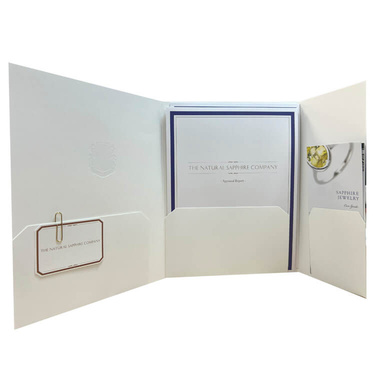 Sapphire rings in The Natural Sapphire Company custom made packaging